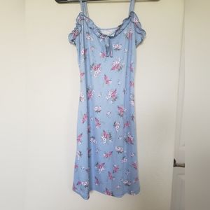 No Comment Light Blue Floral Dress